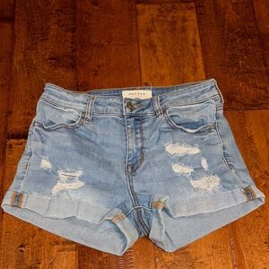 PacSun Light Blue Distressed Jean Shorts